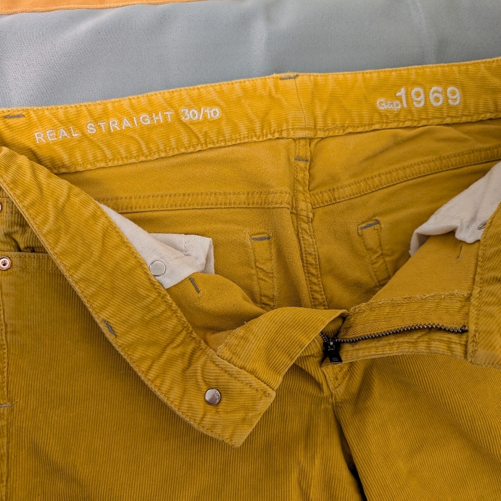 Gap 1969 Real Straight Corduroy Pants — Mustard Yellow